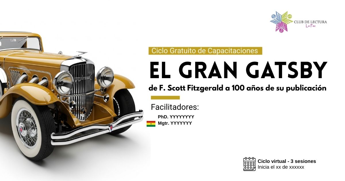 Ciclo Gratuito de Capacitaciones sobre "El gran Gatsby" a 100 años de su publicación