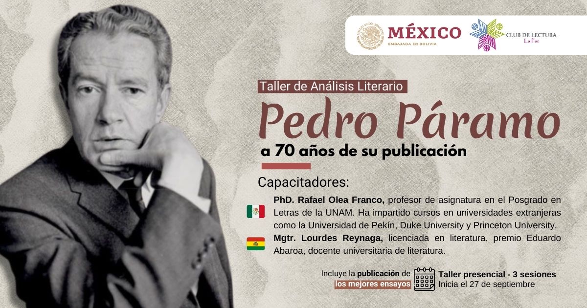 Taller de Análisis Literario sobre "Pedro Páramo" a 70 años de su publicación